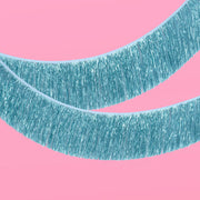 Aquamarine Fringe - blue foil banner