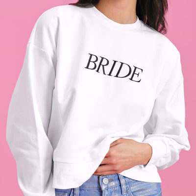 Classic Bride Sweatshirt - white cotton crewneck