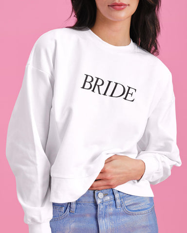 Classic Bride Sweatshirt - white cotton crewneck