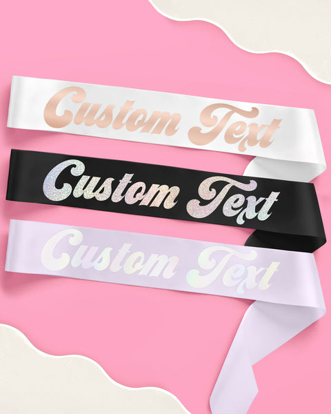 Disco Custom Sash - customizable sash | xo, Fetti