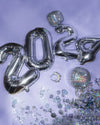 NYE 🪩 Balloons - 40" silver foil balloons