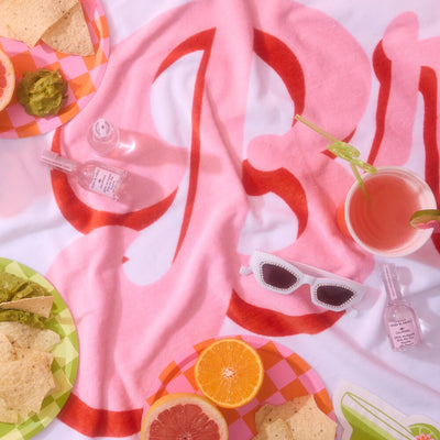 Bride Beach Towel - fringe cotton towel