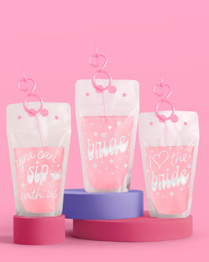Bride's Besties Sippers - 15 pouches + straws