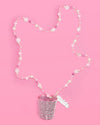 Bride Shot Necklace - beaded shot glass necklace