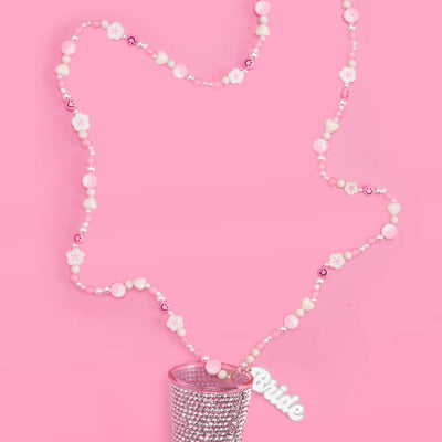 Beaded shot glass necklace sale