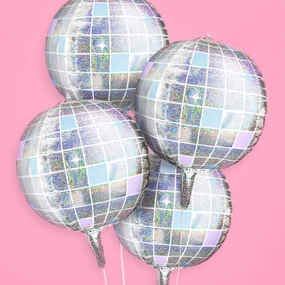 Shimmer Disco Balloon - 4 disco ball balloons