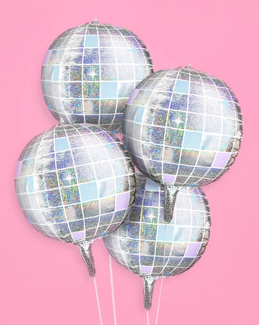 Shimmer Disco Balloon - 4 disco ball balloons