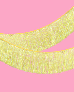 Posi Vibes Fringe - yellow foil banner