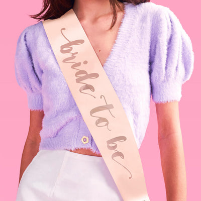 Rose Golden Sash - rose gold silk + foil