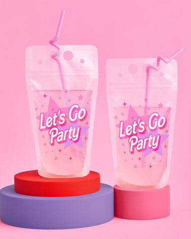 Let's Go Party Sippers - 16 drink pouches