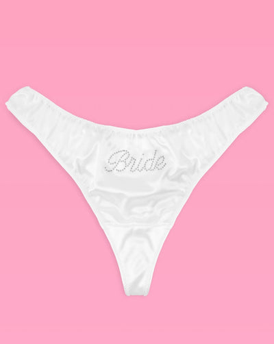 That Bride Thong - ivory rhinestone thong