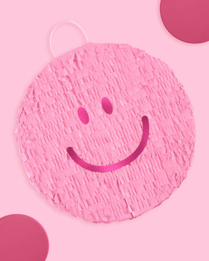 Smiley Piñata - pink piñata