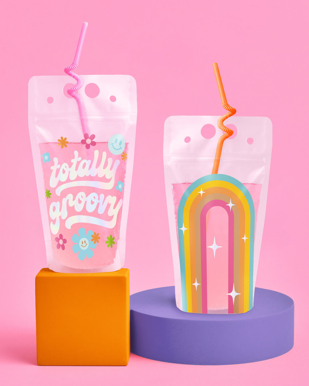 Totally Groovy Sippers - 16 drink pouches