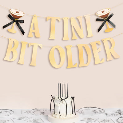 Espresso Tini Bit Older Banner - gold foil banner
