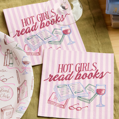 Hot Girls Book Club Napkins - 25 paper napkins