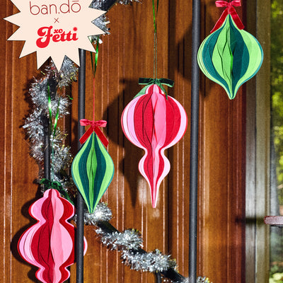 Holiday Ornament Set - 4 accordion paper ornaments