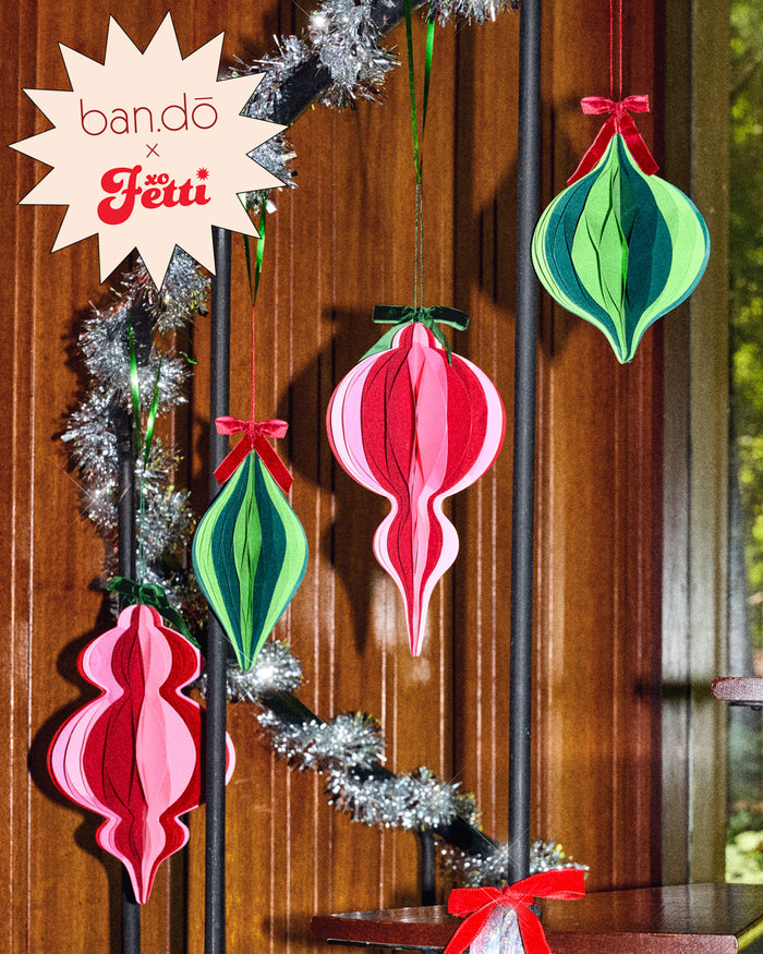 Holiday Ornament Set - 4 accordion paper ornaments