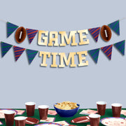 Game Time Banner - gold foil banner