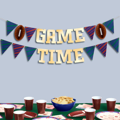Game Time Banner - gold foil banner