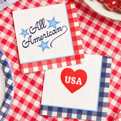 All American Napkins - 24 paper napkins