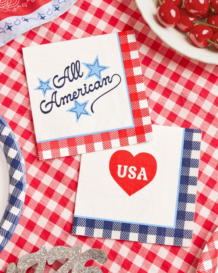 All American Napkins - 24 paper napkins