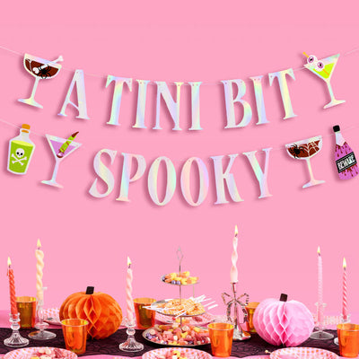Tini Bit Spooky Banner - 6 ft iridescent banner