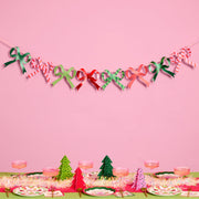Christmas Bow Banner - Paper Bow Garland