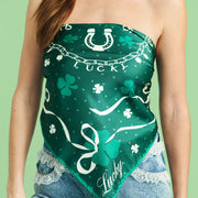 Lucky Headscarf - green silk headscarf