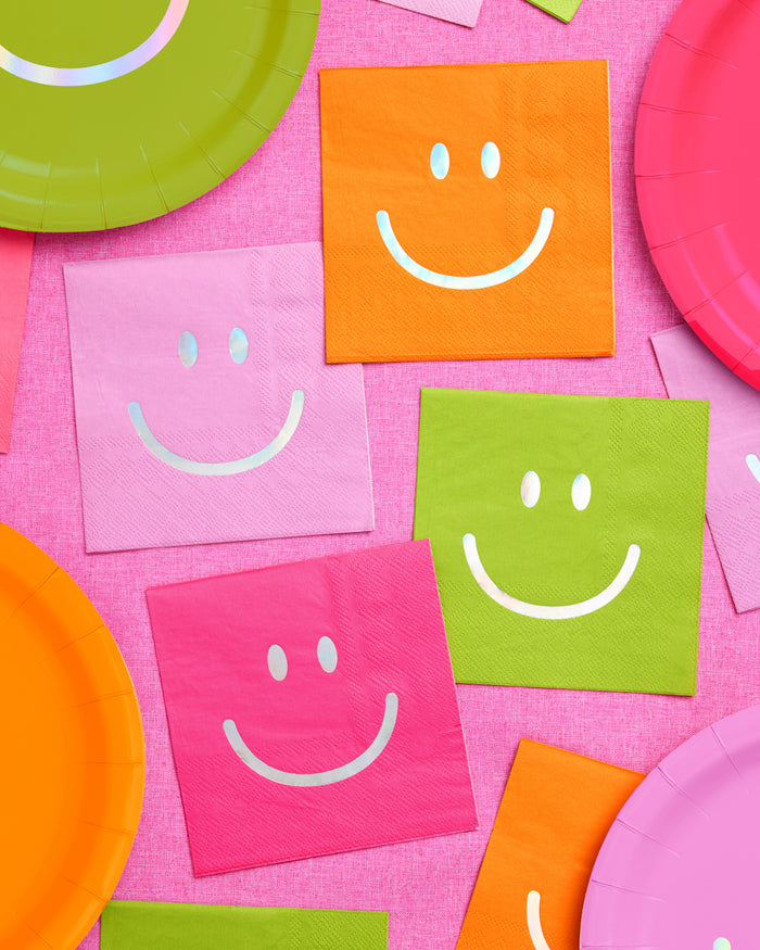 Super Smiley Napkins - 24 foil napkins