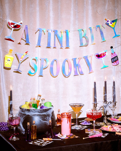 Tini Bit Spooky Banner - 6 ft iridescent banner