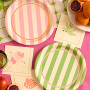 Pool Boy Plates - 24 striped paper plates