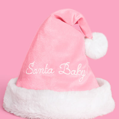 Santa Baby Hat - embroidered cotton hat