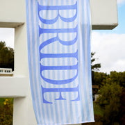 Coastal Bride Beach Towel - striped cotton towel