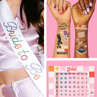 Bride Pride Pack - sash, tattoos + gems