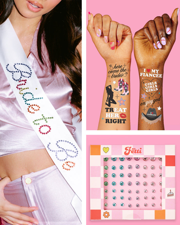 Bride Pride Pack - sash, tattoos + gems