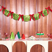 Holiday Bow Fringe Banner - festive garland