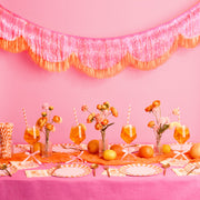 Pink Orange Scallop Fringe Bundle
