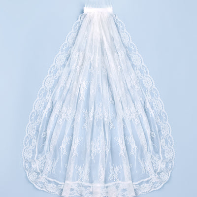 Lace on Lace Veil - layered multi lace veil