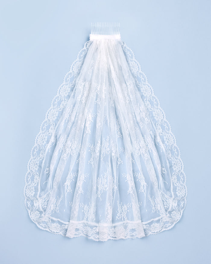 Lace on Lace Veil - layered multi lace veil