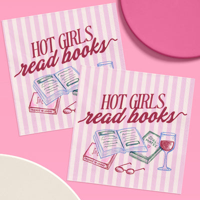 Hot Girls Book Club Napkins - 25 paper napkins