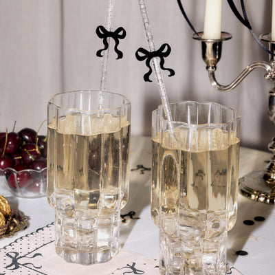 Little Black Bow Straws - 12 reusable straws