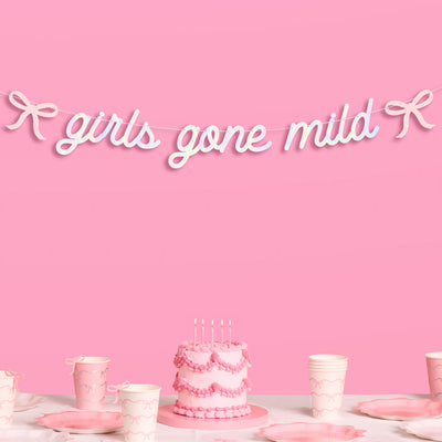 Girls Gone Mild Banner - iridescent foil banner