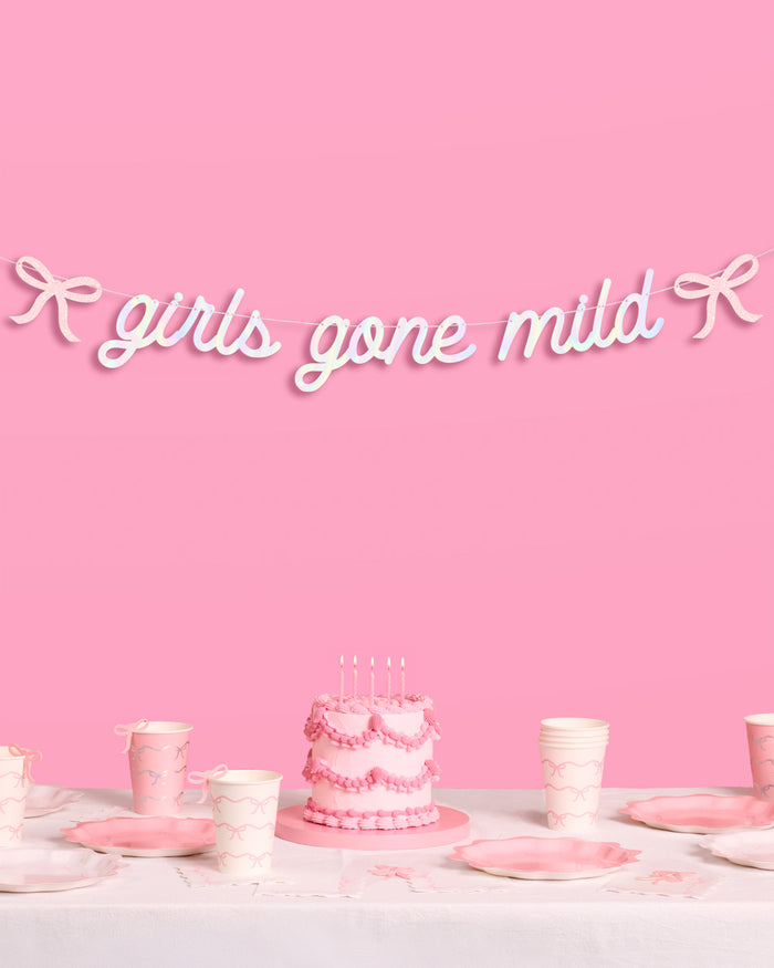 Girls Gone Mild Banner - iridescent foil banner