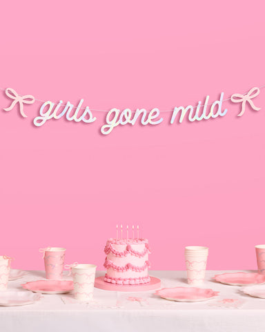 Girls Gone Mild Banner - iridescent foil banner