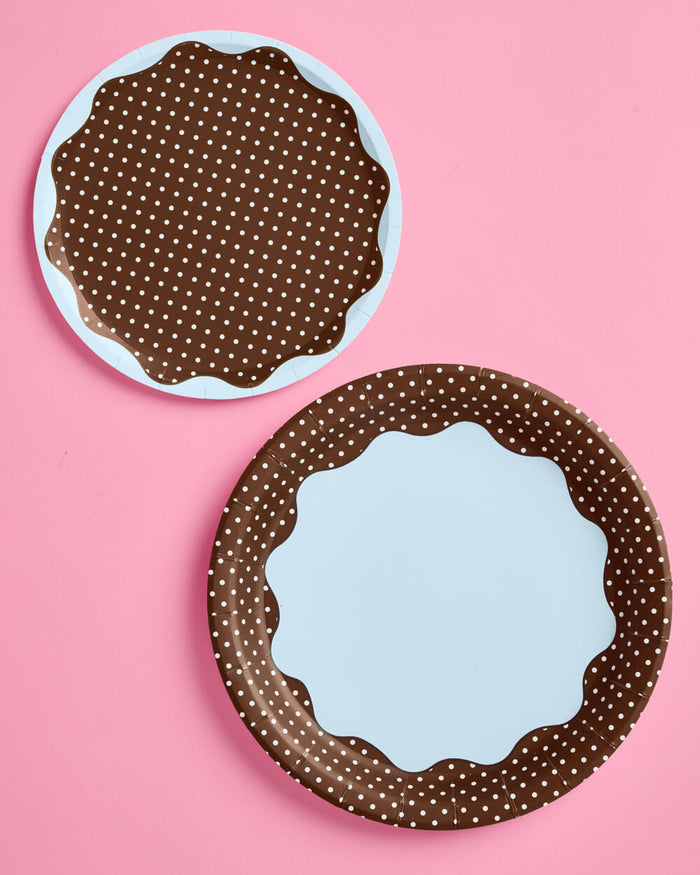 Cocoa Polka Dot - 32 Plates