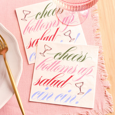 Cheers Cocktail Napkins - 25 paper napkins