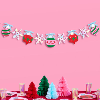 Ornament Snowflake Banner - iridescent foil banner