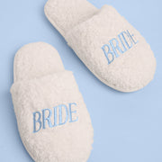 Bride Slippers - fuzzy faux fur slippers