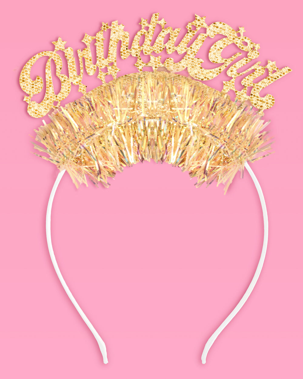 Golden Girl Bday Headband - fringe headband