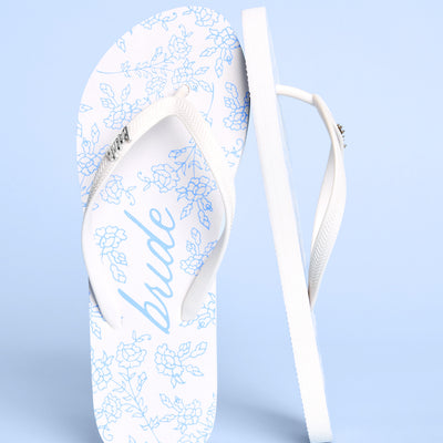 Something Blue Flip Flops - rubber printed sandals